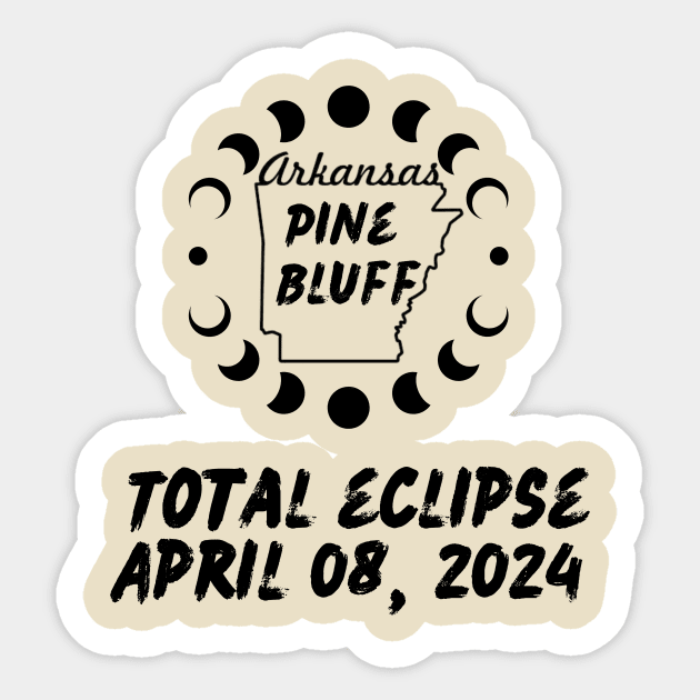 Arkansas Total Solar Eclipse 2024 Sticker by Total Solar Eclipse